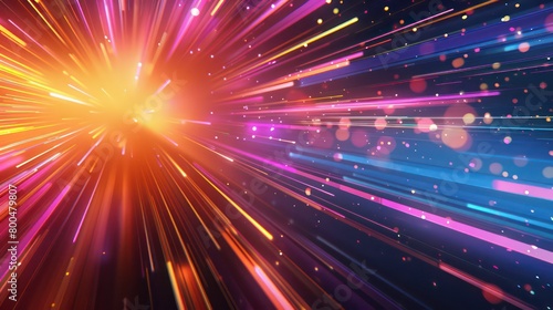 dynamic light speed abstract colorful wallpaper