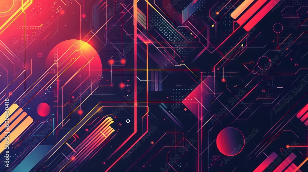 abstract geometric illustration wallpaper with vivid colors and artistic composition abstract geometric illustration wallpaper with vivid colors and artistic composition