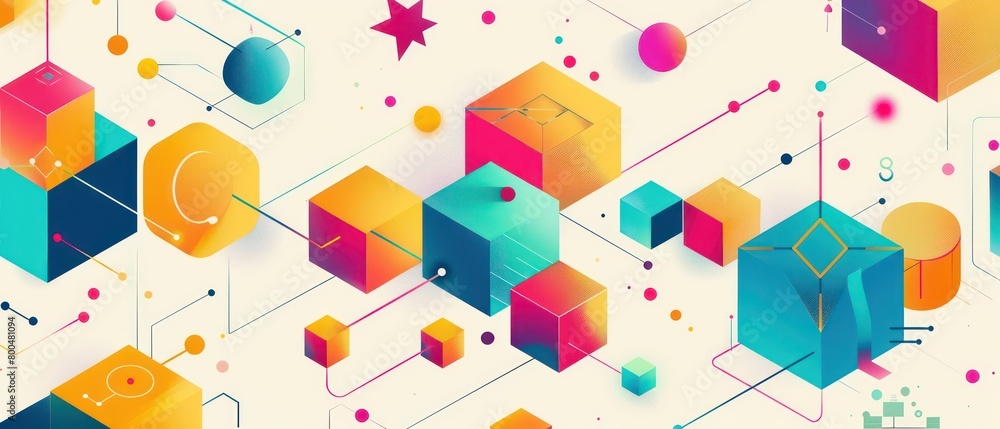 abstract geometric illustration banner design with vivid colors and artistic composition abstract geometric illustration banner design with vivid colors and artistic composition
