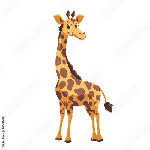 Happy giraffe cartoon illustration