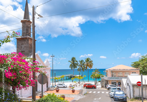 Eglise de la ville du Diamant en Martinique, Antilles Françaises.	 photo