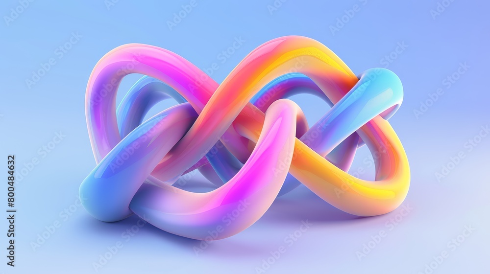 Artistic 3D render depicting a complex array of abstract forms and colors, ideal for modern graphic backgrounds