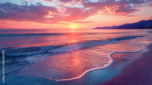 Beautiful sunset on the beach