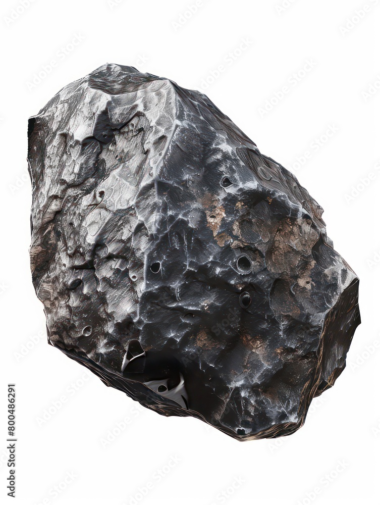 metal rhodium asteroid isolated on white background metal rhodium asteroid isolated on white background