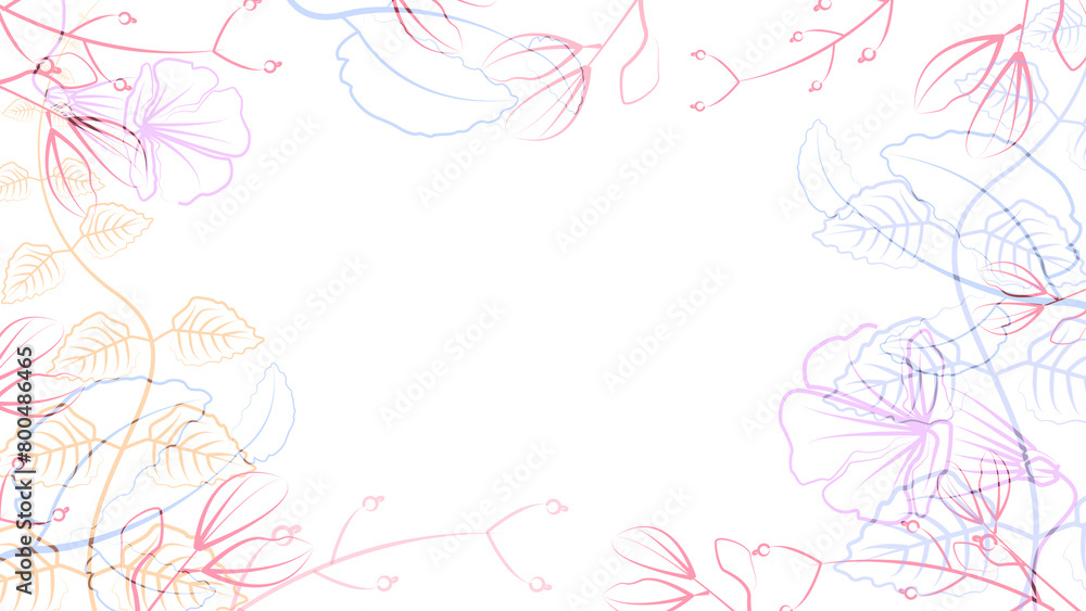 animated background of traditional floral design on white background