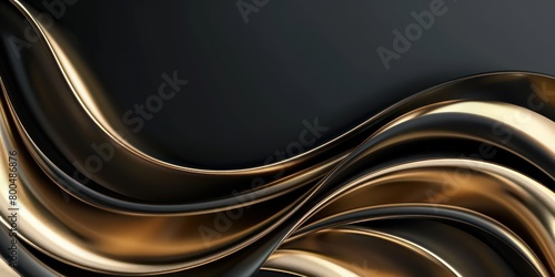 luxury stylized wallpaper in black and gold colors photo