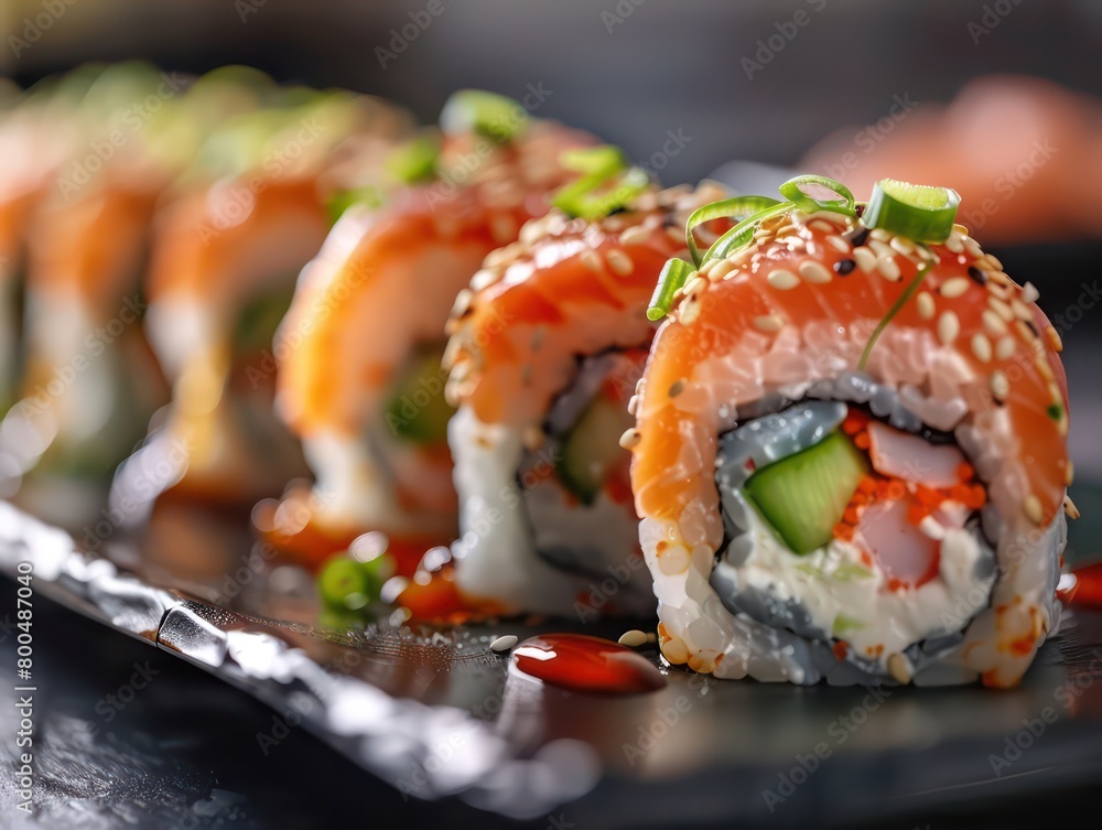 sushi background with amazing vibrant colors and professional setting display sushi background with amazing vibrant colors and professional setting display