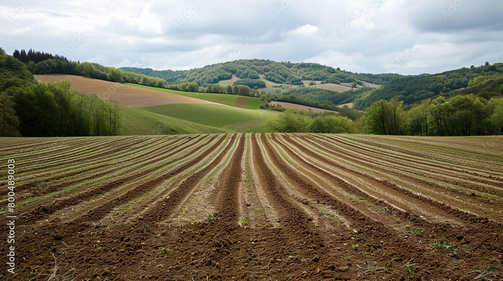 Ploughed Fields, agricultural sector farmer land background. Ploughed Fields, agricultural sector farmer land background.