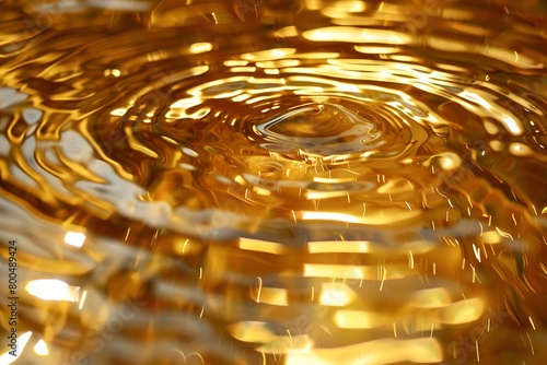 Abstract ripples in a pool of molten gold, reflecting a luxurious sheen photo