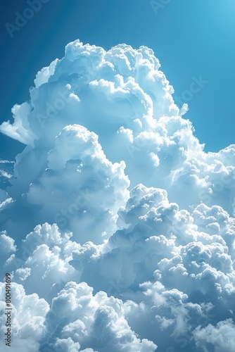 White clouds of a blue sky