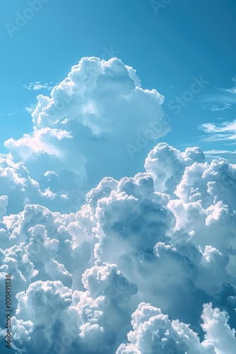White clouds of a blue sky
