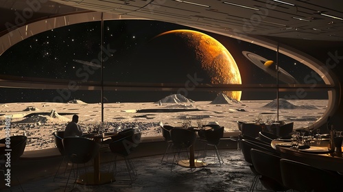A future sci-fi restaurant