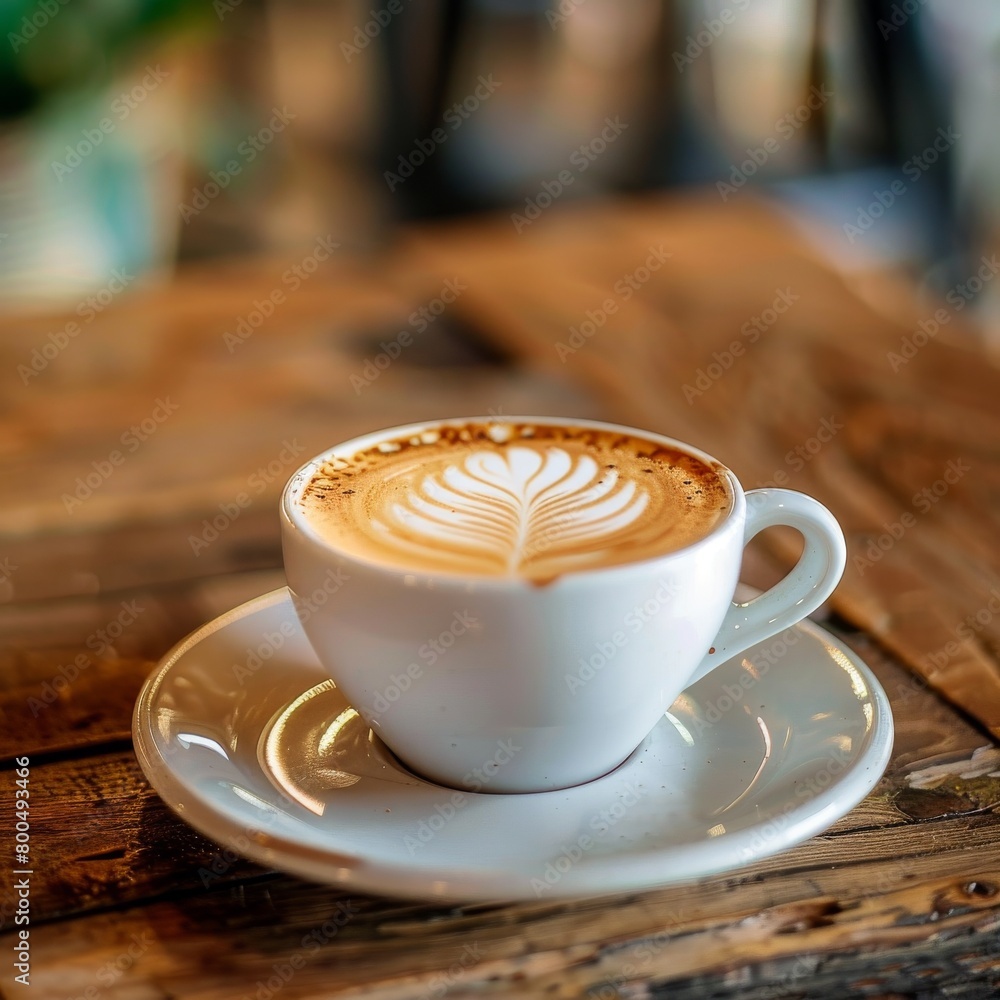 Fototapeta premium Serene Cappuccino Dance