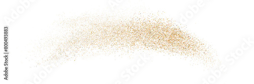 Gold spray with glitter on white background PNG. Golden magic star dust. A bright explosion of glitter. Sparkling fireworks. Vector illustration