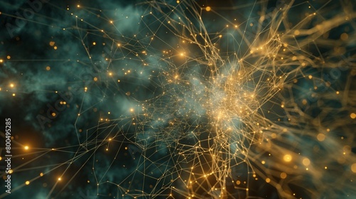  An ethereal web of interconnected nodes and vertices, pulsating with the heartbeat of a digital ecosystem 