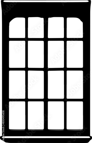 black and white window