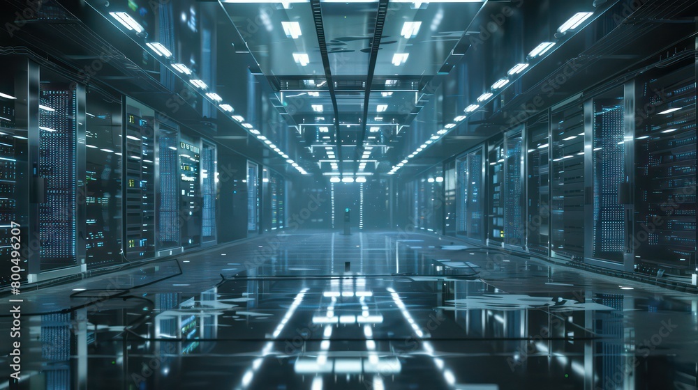 large interior facility with artificial intelligence hardware large interior facility with artificial intelligence hardware