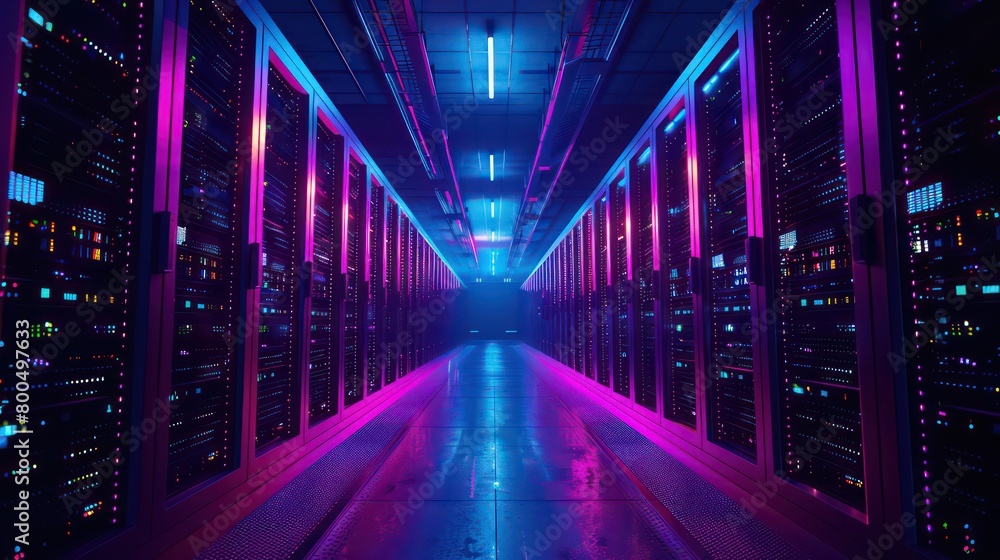modern high-tech storage interior facility with a wide space and dark lighting modern high-tech storage interior facility with a wide space and dark lighting