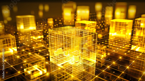 Golden Digital Cubes in a Virtual Domain