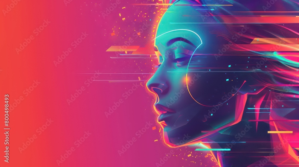 sleek background design with artistic human composition and abstract elements sleek background design with artistic human composition and abstract elements