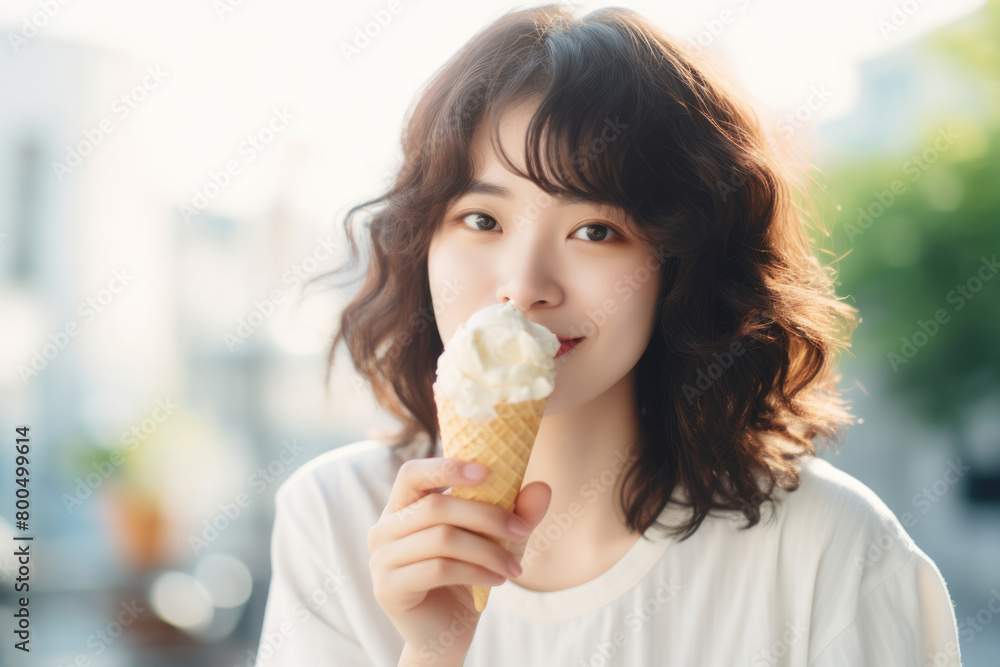 女, 女性, アイス, ソフトクリーム, アイスを食べる女性, デザート, woman, female, ice cream, cream, soft ice cream, woman eating ice cream, dessert 女, 女性, アイス, ソフトクリーム, アイスを食べる女性, デザート, woman, female, ice cream, cream, soft ice cream, woman eating ice cream, dessert