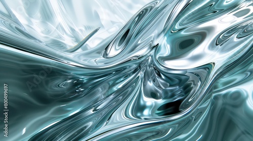 abstract fluid metallic glassy waves background photo