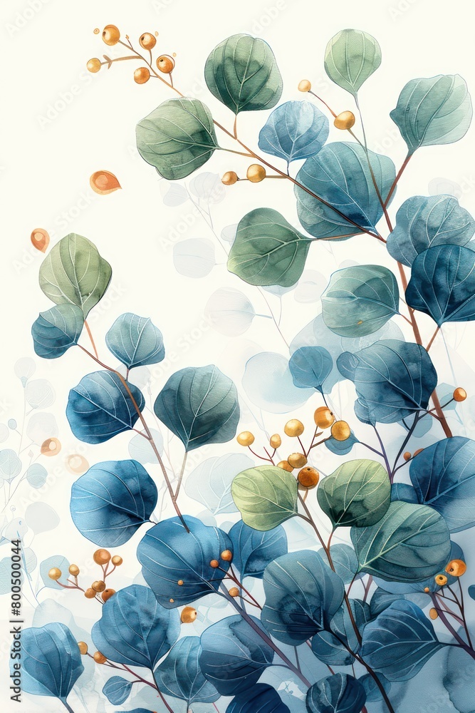 minimalist abstract eucalyptus floral background with eye-catching watercolor tones and amazing intensity minimalist abstract eucalyptus floral background with eye-catching watercolor tones and amazing intensity
