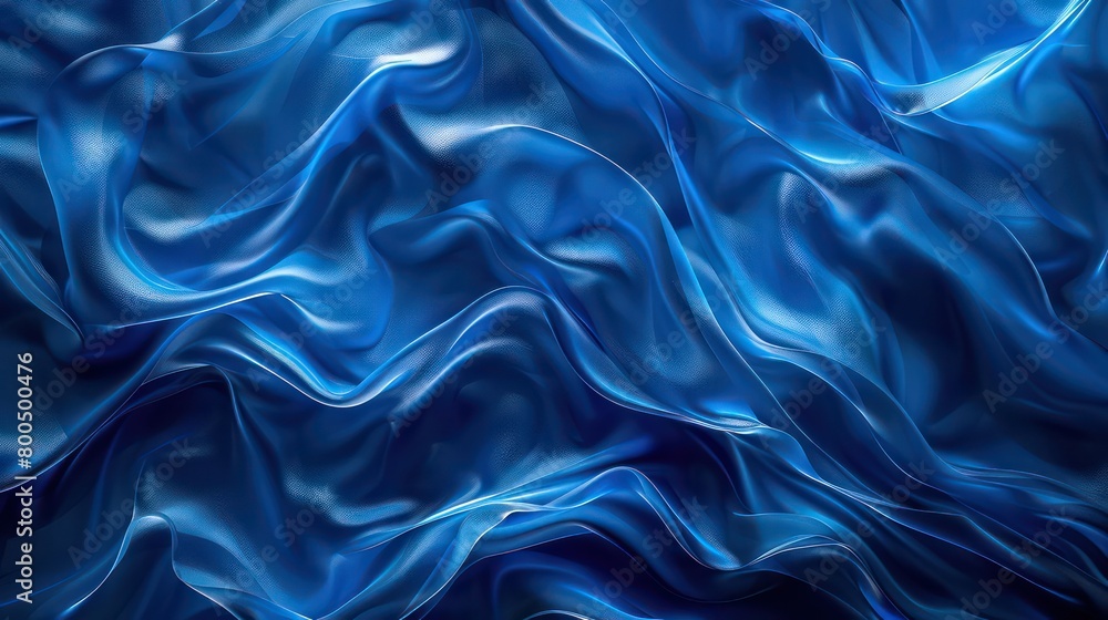 Obraz premium abstract dark blue futuristic silky waves wallpaper