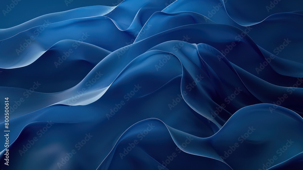 Fototapeta premium abstract dark blue futuristic silky waves wallpaper