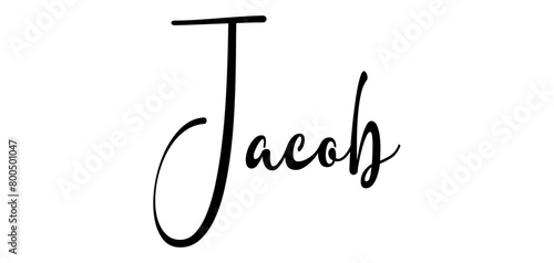 Jacob - black color - name written - ideal for websites, presentations, greetings, banners, cards, t-shirt, sweatshirt, prints, cricut, silhouette, sublimation, tag