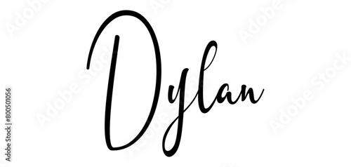 Dylan - black color - name written - ideal for websites, presentations, greetings, banners, cards, t-shirt, sweatshirt, prints, cricut, silhouette, sublimation, tag