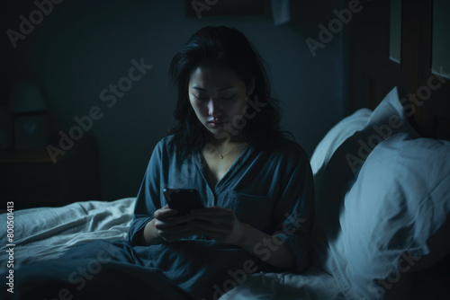 女, 女性, 睡眠, 携帯, スマホ, sns, ベッド, スマホをいじる女性, ベッドの上の女性, woman, female, sleeping, mobile, phone, sns, bed, woman fiddling with phone, woman on bed