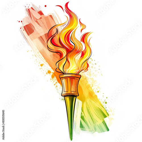 The Olympic torch, symbol of surpassing oneself