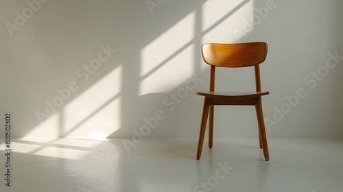 craftsmanship of wooden furniture with a cinematic shot of a minimalist chair against a pristine white backdrop.