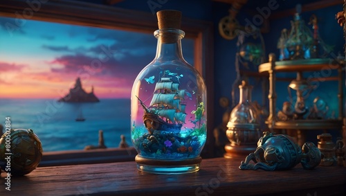 ship in bottle decorations  photo