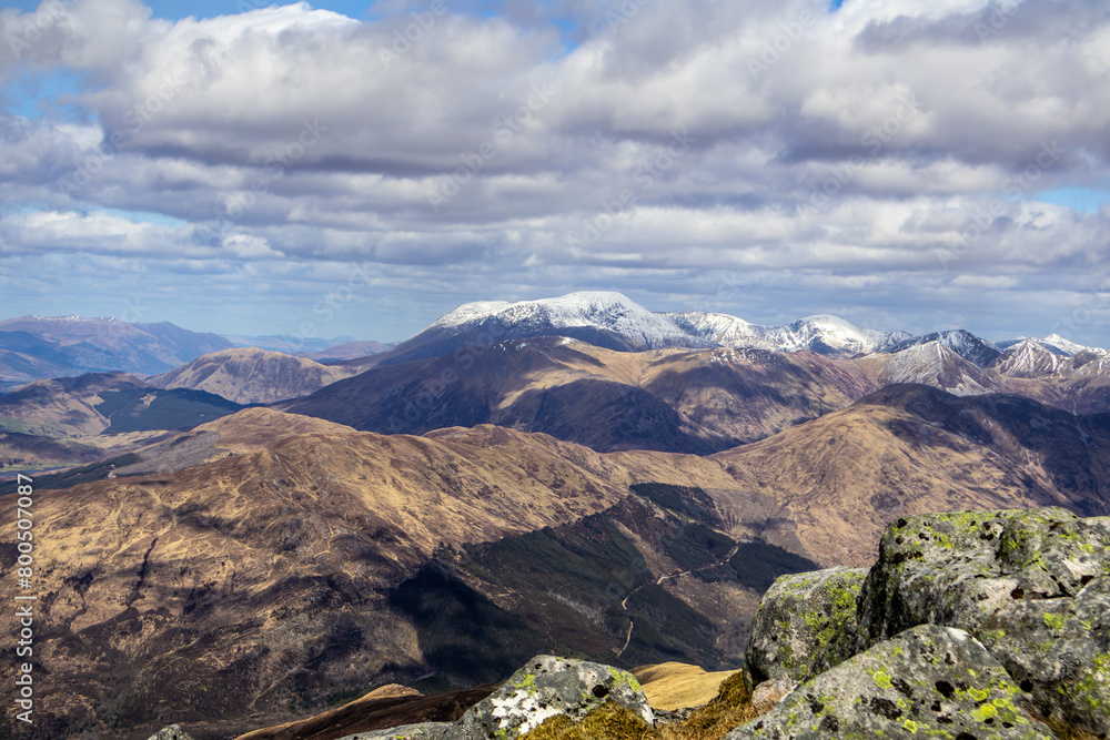 Schoolhouse Ridge in Highlands, near Glencoe and Fort William, cinematic view