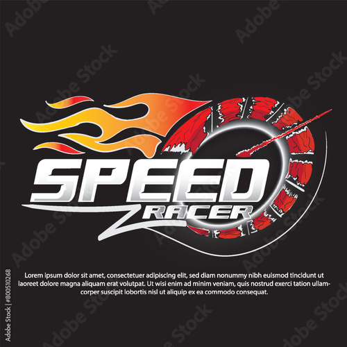 logo speed racer logo speedometer