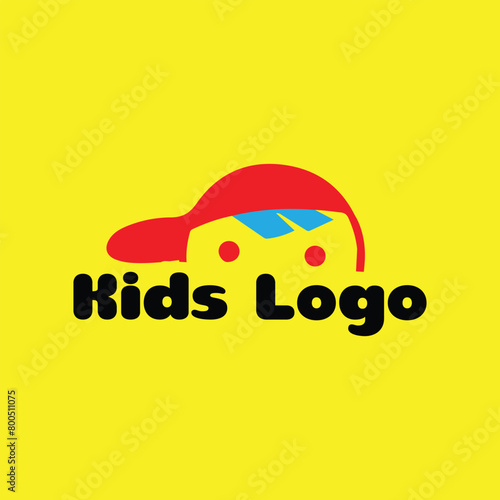 kids logo design vector