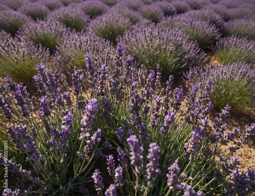 Blooming lavender field on a sunny day