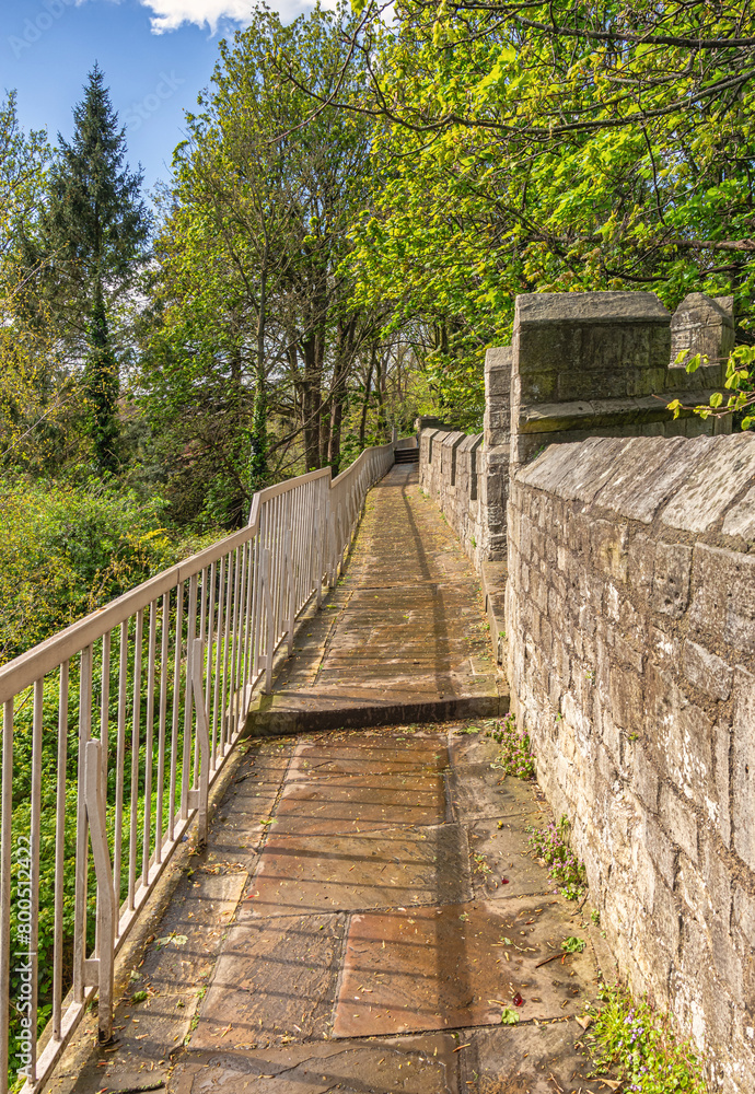 Path along an ancient city wall.