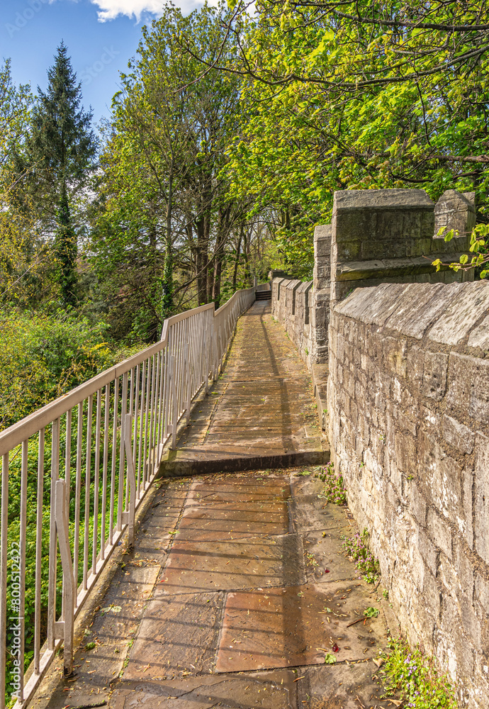 Path along an ancient city wall. Path along an ancient city wall.
