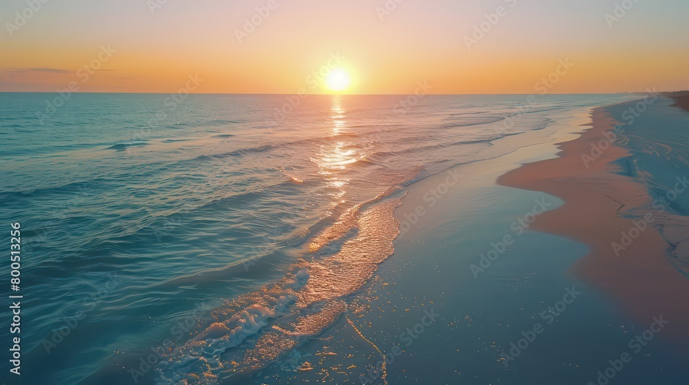 wide beach landscape view from sideways with a gorgeous sunset wide beach landscape view from sideways with a gorgeous sunset