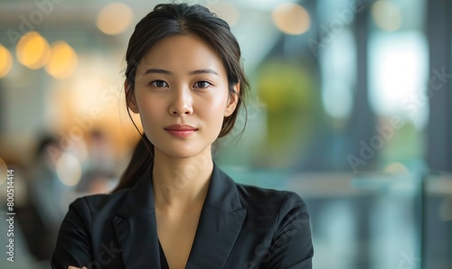 Female CEO or Chief Executive Officer, Asian woman running a large corporation as boss. © Viacheslav