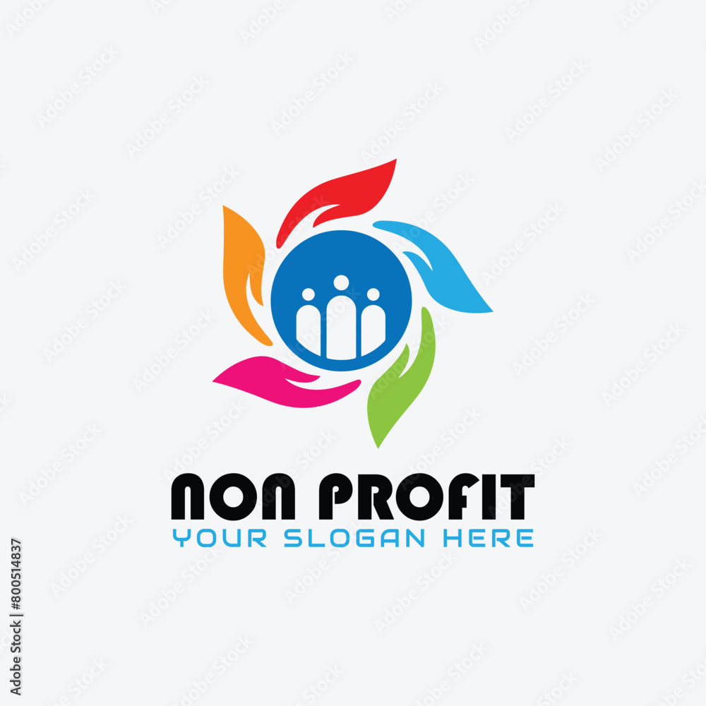 non profit charity logo design vector non profit charity logo design vector