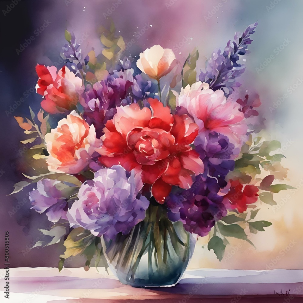 AI generated illustration of a delicate floral arrangement