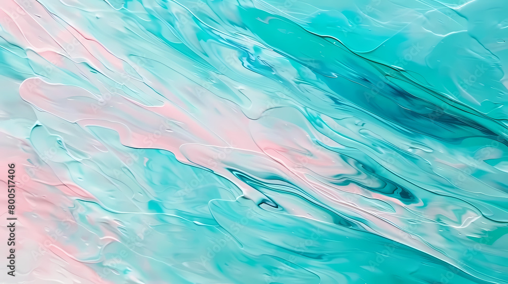 Abstract Swirling Pastel Colors on Canvas