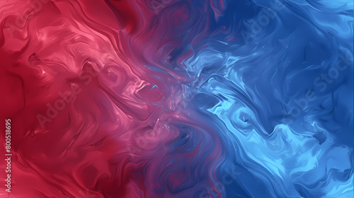 Vivid Blue and Red Abstract Art Depicting Elemental Contrast