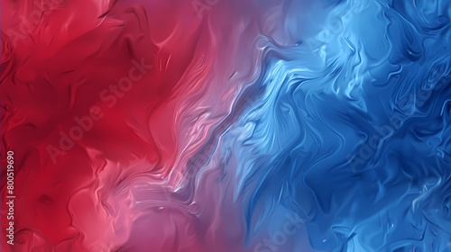 Vivid Blue and Red Abstract Art Depicting Elemental Contrast
