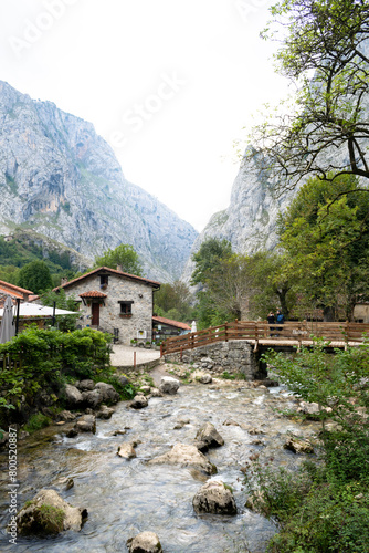 Bulnes. Village located in the Picos de Europa. Asturias - Spain © Chris DoAl