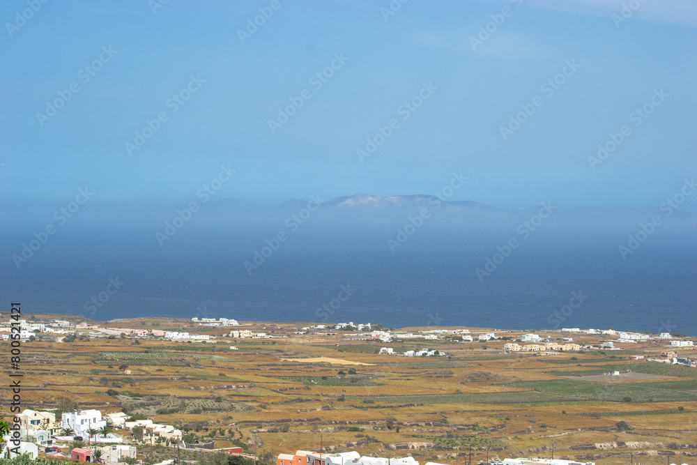 vue spectaculaire de la randonnée de Oia à Fira, Santorin